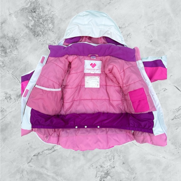 OBERMEYER GIRLS I-GROW SIZE 5 Hey Sunshine WINTER SKI COAT JACKET HOODED - Picture 5 of 8